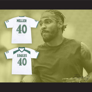 Braxton Miller 40 Eagles High School White Football Jersey