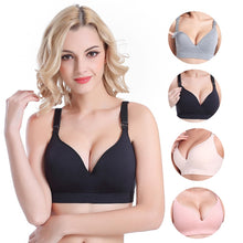 Load image into Gallery viewer, Breastfeeding Bra Black Maternity Bra Nursing bra for Feeding Pregnant Women Underwear Pregnancy Clothing Plus size 42/XXL