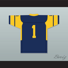 Load image into Gallery viewer, Breece Hall 1 Wichita Northwest High School Grizzlies Navy Blue Football Jersey 1