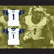 Load image into Gallery viewer, Breece Hall 1 Wichita Northwest High School Grizzlies White Football Jersey 2