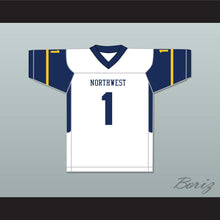 Load image into Gallery viewer, Breece Hall 1 Wichita Northwest High School Grizzlies White Football Jersey 1