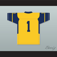 Load image into Gallery viewer, Breece Hall 1 Wichita Northwest High School Grizzlies Yellow Gold Football Jersey 1