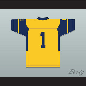 Breece Hall 1 Wichita Northwest High School Grizzlies Yellow Gold Football Jersey 1