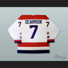 Load image into Gallery viewer, Brent Seabrook 7 Lethbridge Hurricanes White Hockey Jersey