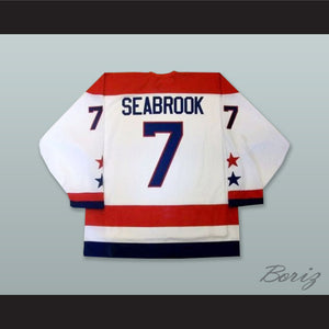 Brent Seabrook 7 Lethbridge Hurricanes White Hockey Jersey