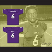 Load image into Gallery viewer, Brian Asamoah 6 St. Francis DeSales High School Stallions Purple Football Jersey 2
