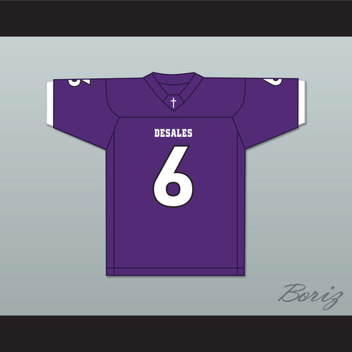 Brian Asamoah 6 St. Francis DeSales High School Stallions Purple Football Jersey 1