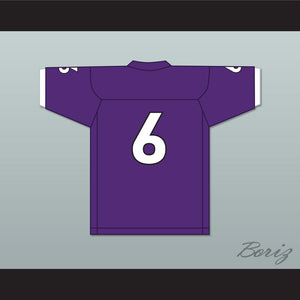 Brian Asamoah 6 St. Francis DeSales High School Stallions Purple Football Jersey 1