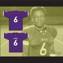 Load image into Gallery viewer, Brian Asamoah 6 St. Francis DeSales High School Stallions Purple Football Jersey 1