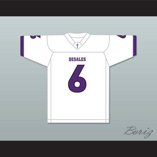 Brian Asamoah 6 St. Francis DeSales High School Stallions White Football Jersey 1