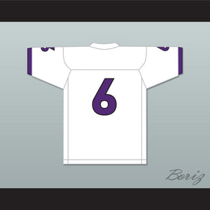 Brian Asamoah 6 St. Francis DeSales High School Stallions White Football Jersey 1