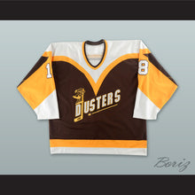 Load image into Gallery viewer, Brian Lee 18 Binghamton Broome Dusters Brown Hockey Jersey
