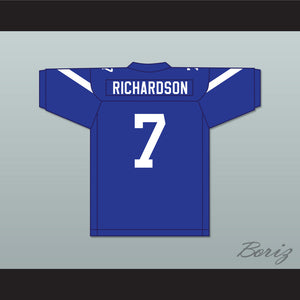 Brian Richardson 7 Liberty Christian School Warriors Blue Football Jersey