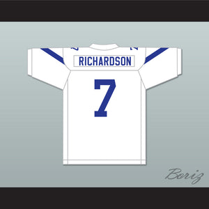 Brian Richardson 7 Liberty Christian School Warriors White Football Jersey