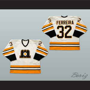 Brian Ferreira 32 Maine Mariners White Hockey Jersey