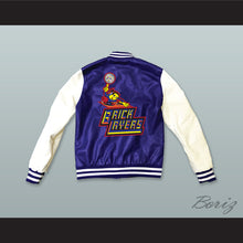 Load image into Gallery viewer, Bricklayers Basketball 7th Annual Rock N&#39; Jock B-Ball Jam 1997 Blue and White Lab Leather Varsity Letterman Jacket