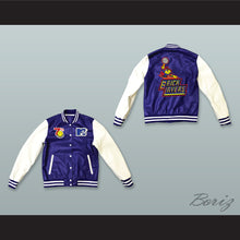 Load image into Gallery viewer, Bricklayers Basketball 7th Annual Rock N&#39; Jock B-Ball Jam 1997 Blue and White Lab Leather Varsity Letterman Jacket