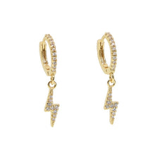 Load image into Gallery viewer, Brinco New Fashion Simple Drop Earrings With Aaa Cubic Zirconia Paved For Lightning Earring Combination Suit Women's Wholesale
