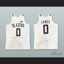 Load image into Gallery viewer, Bronny James 0 Sierra Canyon High School Trailblazers White Basketball Jersey