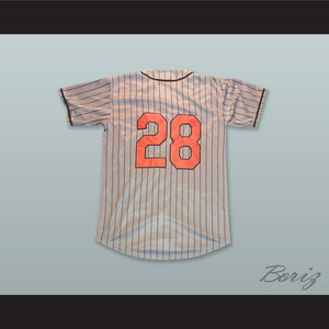 Brooklyn Royal Giants 28 Gray Pinstriped Baseball Jersey