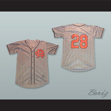 Load image into Gallery viewer, Brooklyn Royal Giants 28 Gray Pinstriped Baseball Jersey