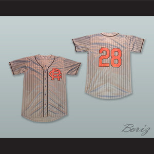 Brooklyn Royal Giants 28 Gray Pinstriped Baseball Jersey