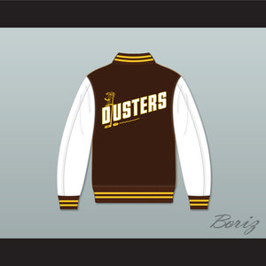 Broome Dusters Brown and White Varsity Letterman Jacket-Style Sweatshirt 1