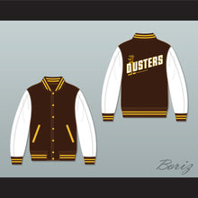 Load image into Gallery viewer, Broome Dusters Brown and White Varsity Letterman Jacket-Style Sweatshirt 1