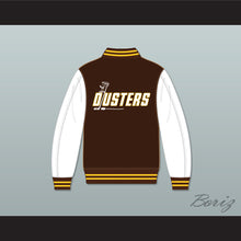 Load image into Gallery viewer, Broome Dusters Brown and White Varsity Letterman Jacket-Style Sweatshirt 2