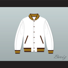 Load image into Gallery viewer, Broome Dusters White Varsity Letterman Jacket-Style Sweatshirt 2