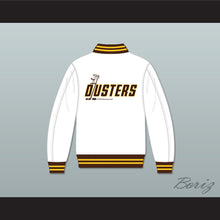 Load image into Gallery viewer, Broome Dusters White Varsity Letterman Jacket-Style Sweatshirt 2