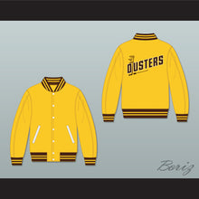 Load image into Gallery viewer, Broome Dusters Yellow Varsity Letterman Jacket-Style Sweatshirt 1