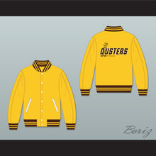 Load image into Gallery viewer, Broome Dusters Yellow Varsity Letterman Jacket-Style Sweatshirt 2