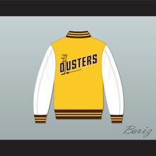 Load image into Gallery viewer, Broome Dusters Yellow and White Varsity Letterman Jacket-Style Sweatshirt 1