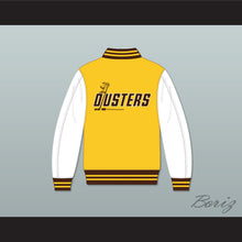 Load image into Gallery viewer, Broome Dusters Yellow and White Varsity Letterman Jacket-Style Sweatshirt 2