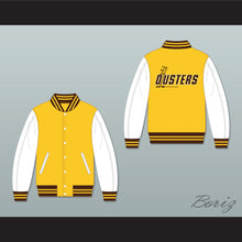 Load image into Gallery viewer, Broome Dusters Yellow and White Varsity Letterman Jacket-Style Sweatshirt 2
