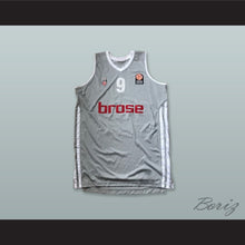 Load image into Gallery viewer, Brose Bamberg Germany 9 Gray Basketball Jersey