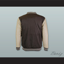Load image into Gallery viewer, Brown Wool and Tan Lab Leather Varsity Letterman Jacket