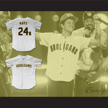 Load image into Gallery viewer, Bruno Mars 24K Hooligans White Pinstriped Baseball Jersey BET Awards