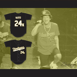 Mars 24K Hooligans Black Baseball Jersey