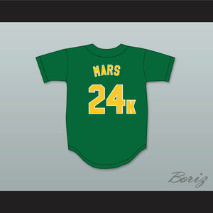 Mars 24K Hooligans Green Baseball Jersey