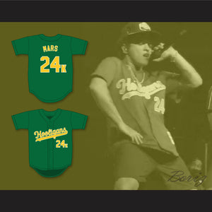 Mars 24K Hooligans Green Baseball Jersey