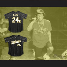 Load image into Gallery viewer, Mars 24K Hooligans Black Pinstriped Baseball Jersey