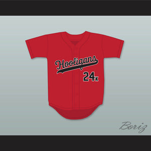 Mars 24K Hooligans Red Baseball Jersey