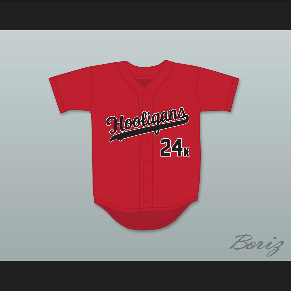 Mars 24K Hooligans Red Baseball Jersey