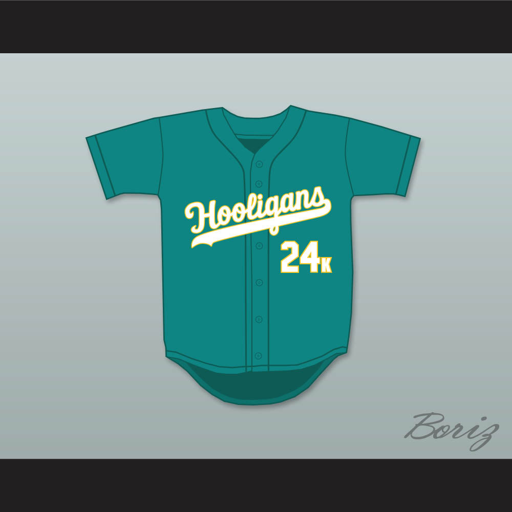 Mars 24K Hooligans Teal Baseball Jersey