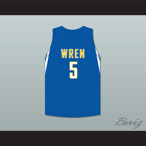 Bryce McGowens 5 Wren High School Hurricanes Blue Basketball Jersey 1