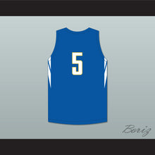 Load image into Gallery viewer, Bryce McGowens 5 Wren High School Hurricanes Blue Basketball Jersey 1
