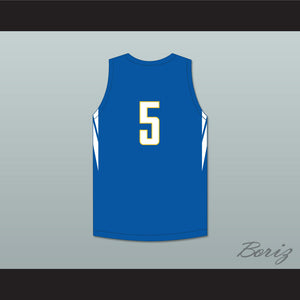 Bryce McGowens 5 Wren High School Hurricanes Blue Basketball Jersey 1
