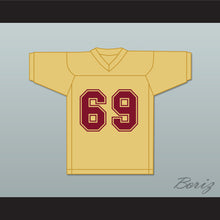 Load image into Gallery viewer, Buddy Boy 69 Heartland State University Comebacks Gold Practice Football Jersey